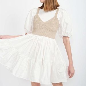 En Saison Raya comb knit mini dress